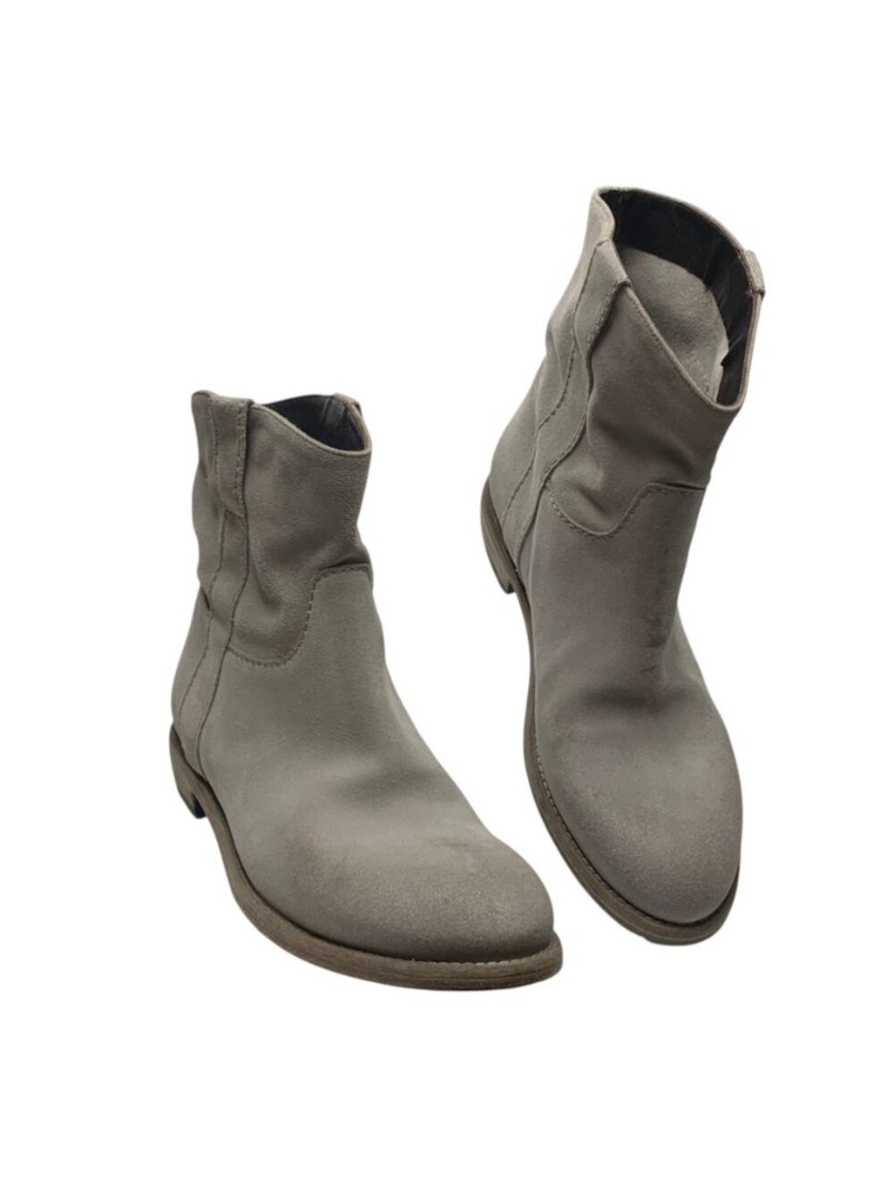 STRATEGIA Powder Suede Western Style Pull On‎ Booties